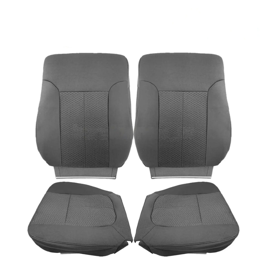 4Pcs for 2011-2014 FORD F-150 Both Side Bottom & Top Cloth Seat Cover Steel Gray