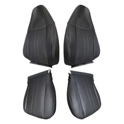 Driver & Passenger Leather Seat Cover Dark Gray for 2003-2014 Chevy Express 4PCS