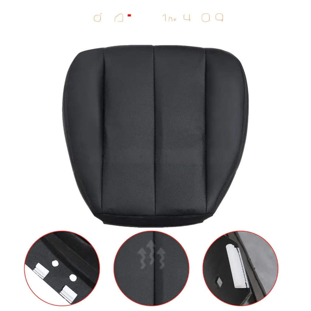 For 2010 to 2014 Subaru Outback Front Driver Bottom Black Leather Seat Cover