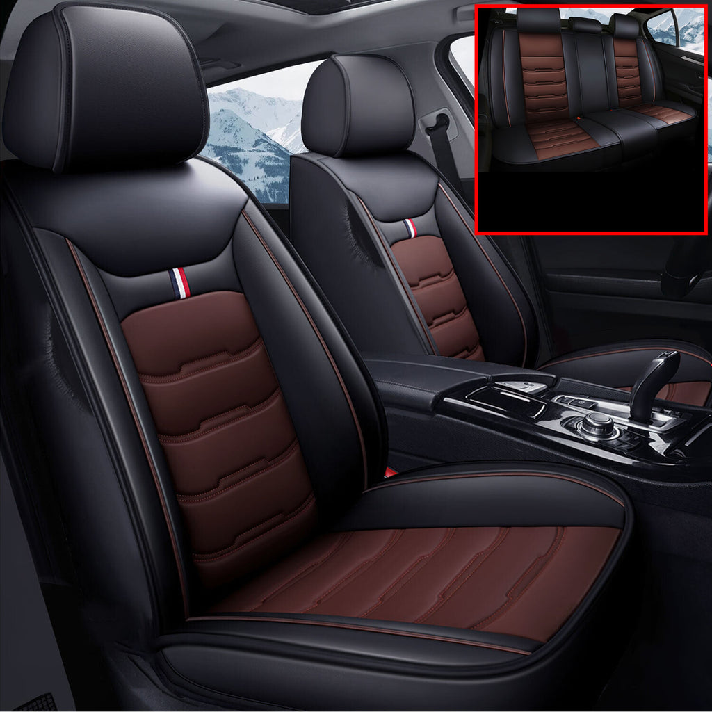 For Nissan Car Seat Cover 5 Seat Full Set Leather Waterproof Front Rear Cushion