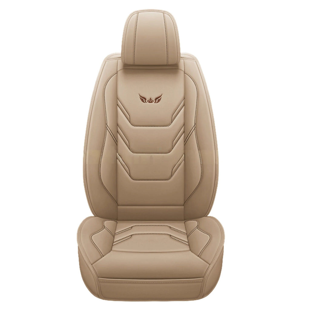 For Hyundai Leather Car 5-Seat Cover Front & Rear Seat Protector Beige