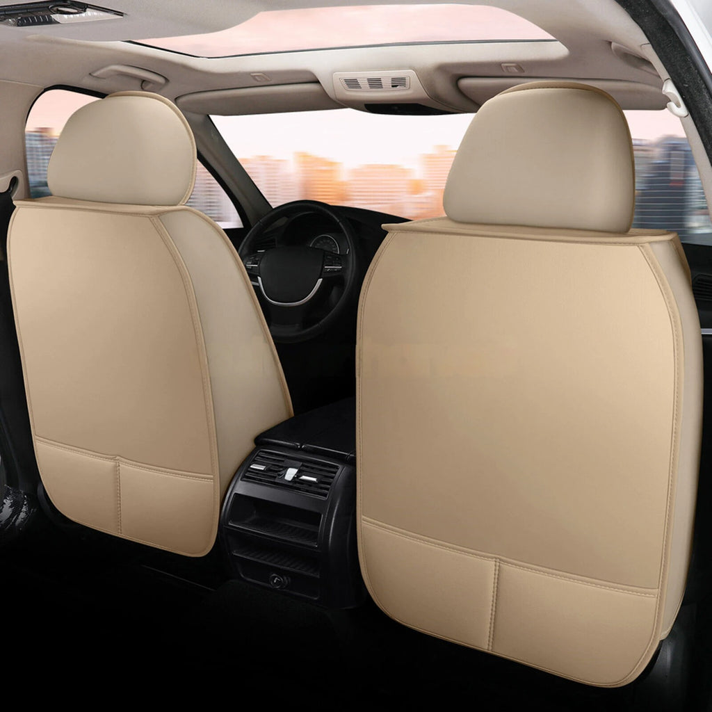 For Hyundai Leather Car 5-Seat Cover Front & Rear Seat Protector Beige