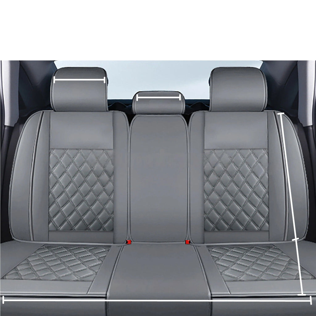 For Honda CR-V Full Set Gray PU Leather Car 5 Seat Covers Cushion Protector