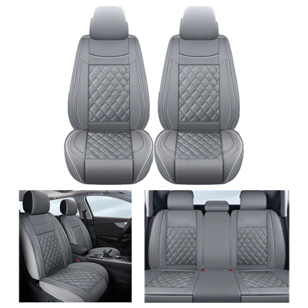 For Honda CR-V Full Set Gray PU Leather Car 5 Seat Covers Cushion Protector