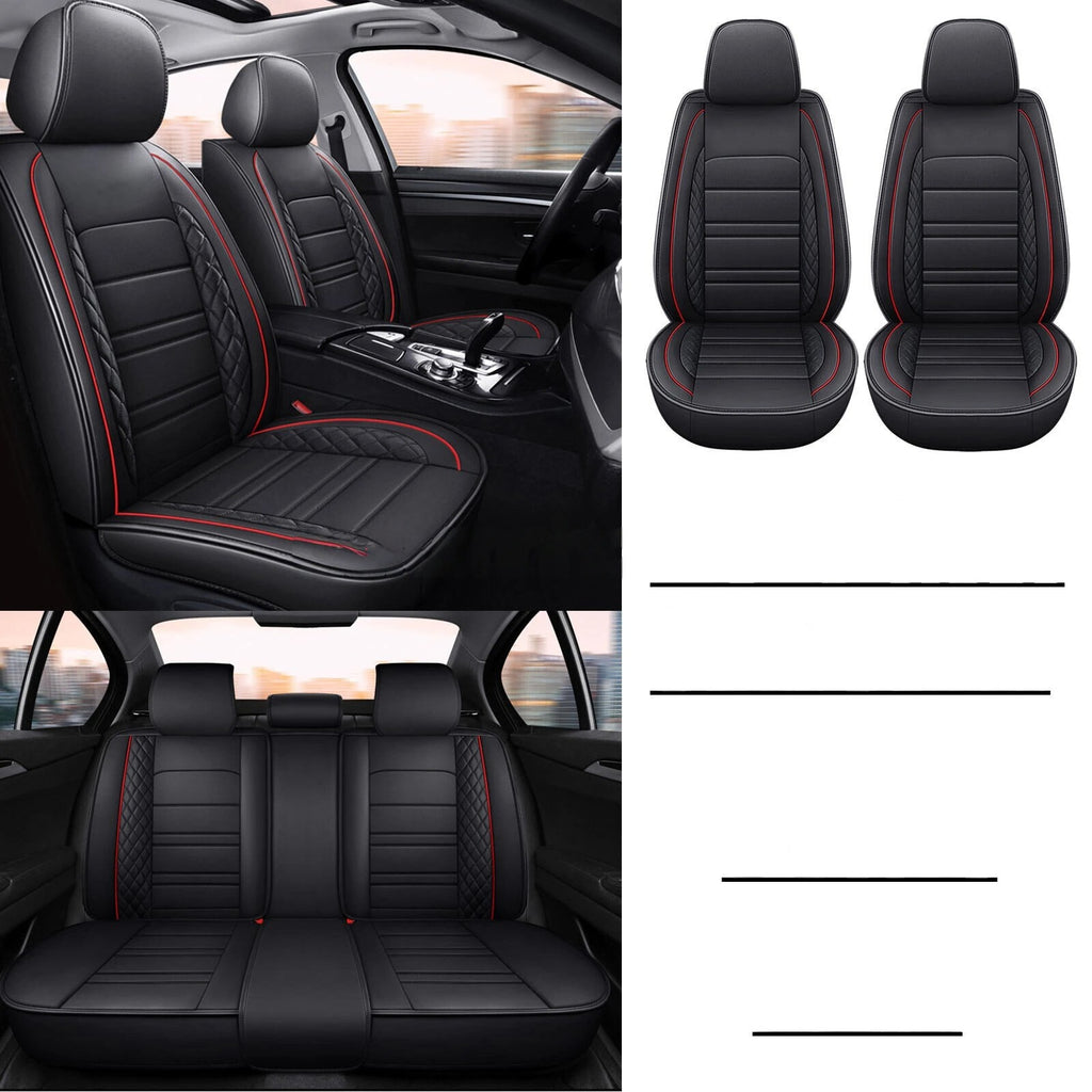 For GMC Sierra Seat Cover 5 SEAT Full Set Leather Protector Front Rear Cushion