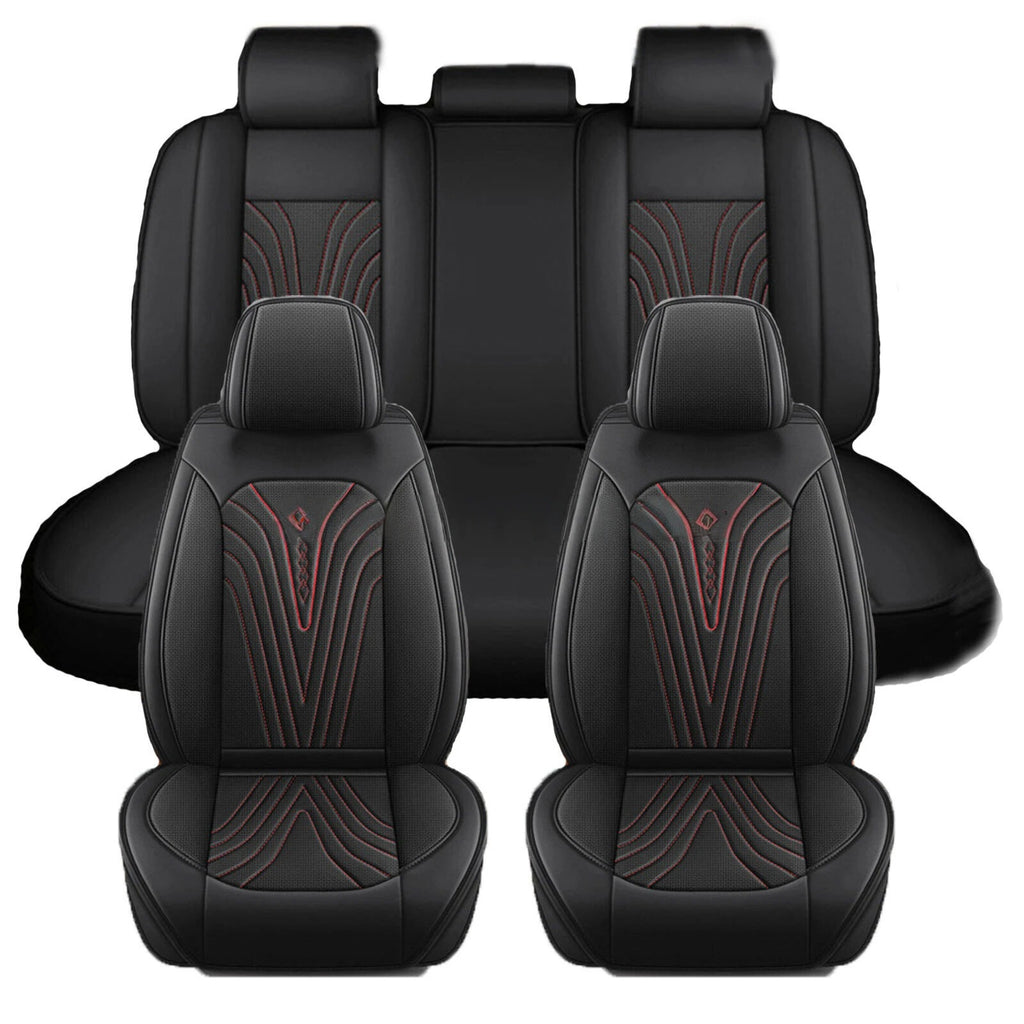 For Toyota RAV4 Car 5-Seat Covers Premium Leather Full Set Cushion Black