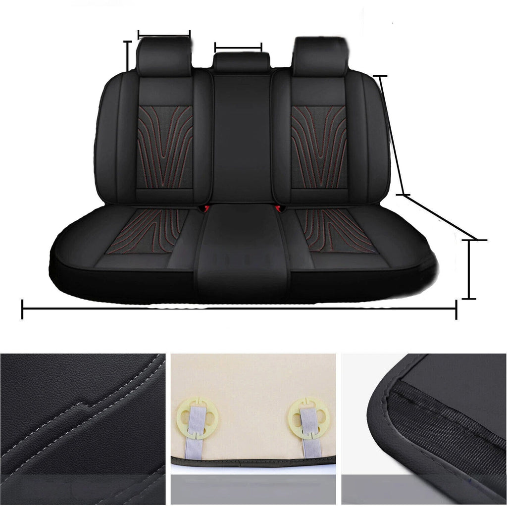 For Toyota RAV4 Car 5-Seat Covers Premium Leather Full Set Cushion Black