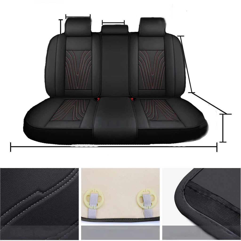 For Nissan Car 5-Seat Covers Waterproof PU Leather Front & Rear Full Set Cushion