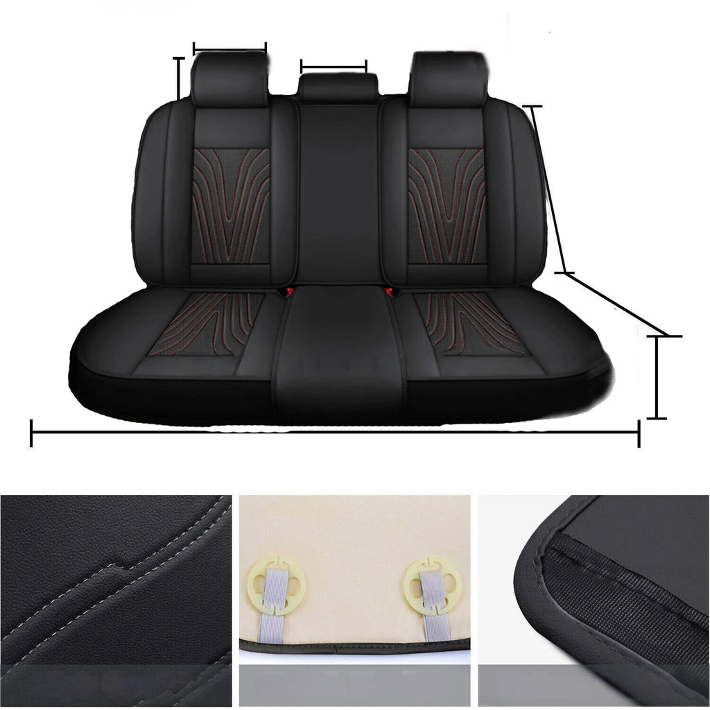 For Ford F-150 Crew Cab 2009-2024 Car 5-Seat Covers PU Leather Full Set Cushion