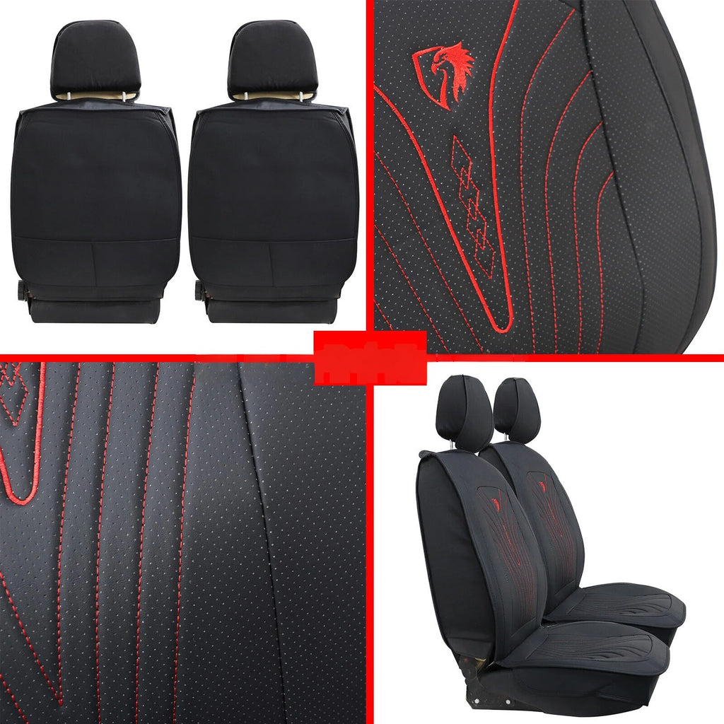 For Ford F-150 Crew Cab 2009-2024 Car 5-Seat Covers PU Leather Full Set Cushion