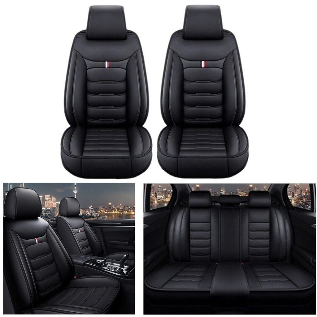 For Honda Car Seat Cover 5-Seat Full Set Deluxe Leather Front Rear Protector