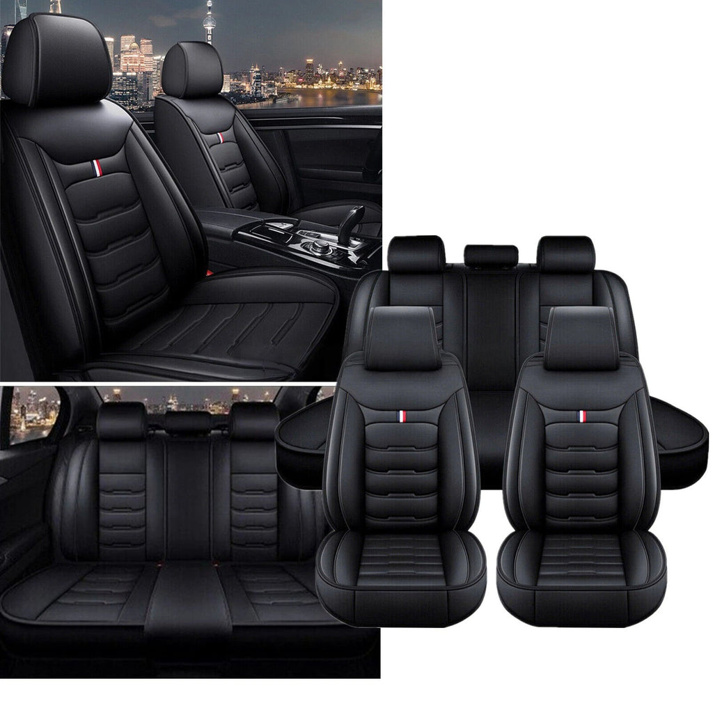 For Honda Car Seat Cover 5-Seat Full Set Deluxe Leather Front Rear Protector