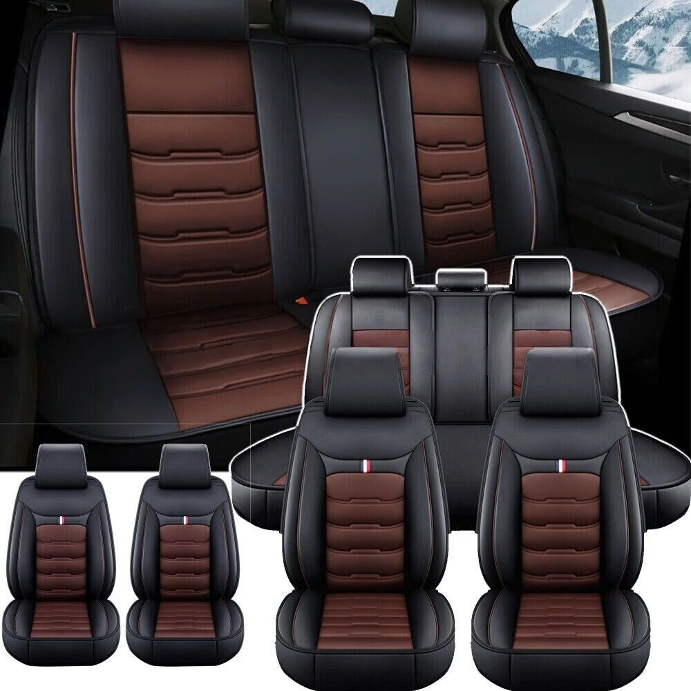 For Jeep Car Seat Cover 5 Seat Full Set Leather Waterproof Front Rear Cushion