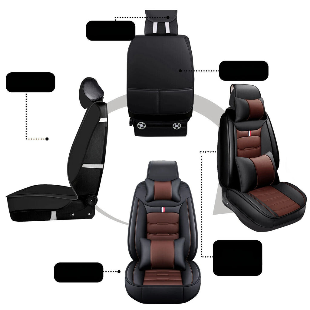 For Jeep Car Seat Cover 5 Seat Full Set Leather Waterproof Front Rear Cushion