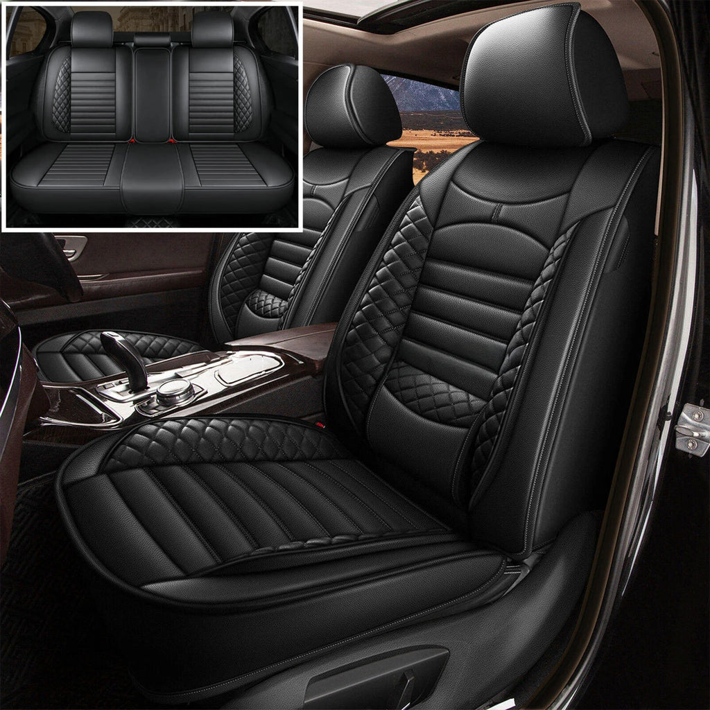 For Honda Full Set Car 5-Seat Covers Waterproof PU Leather Cushion Pad US