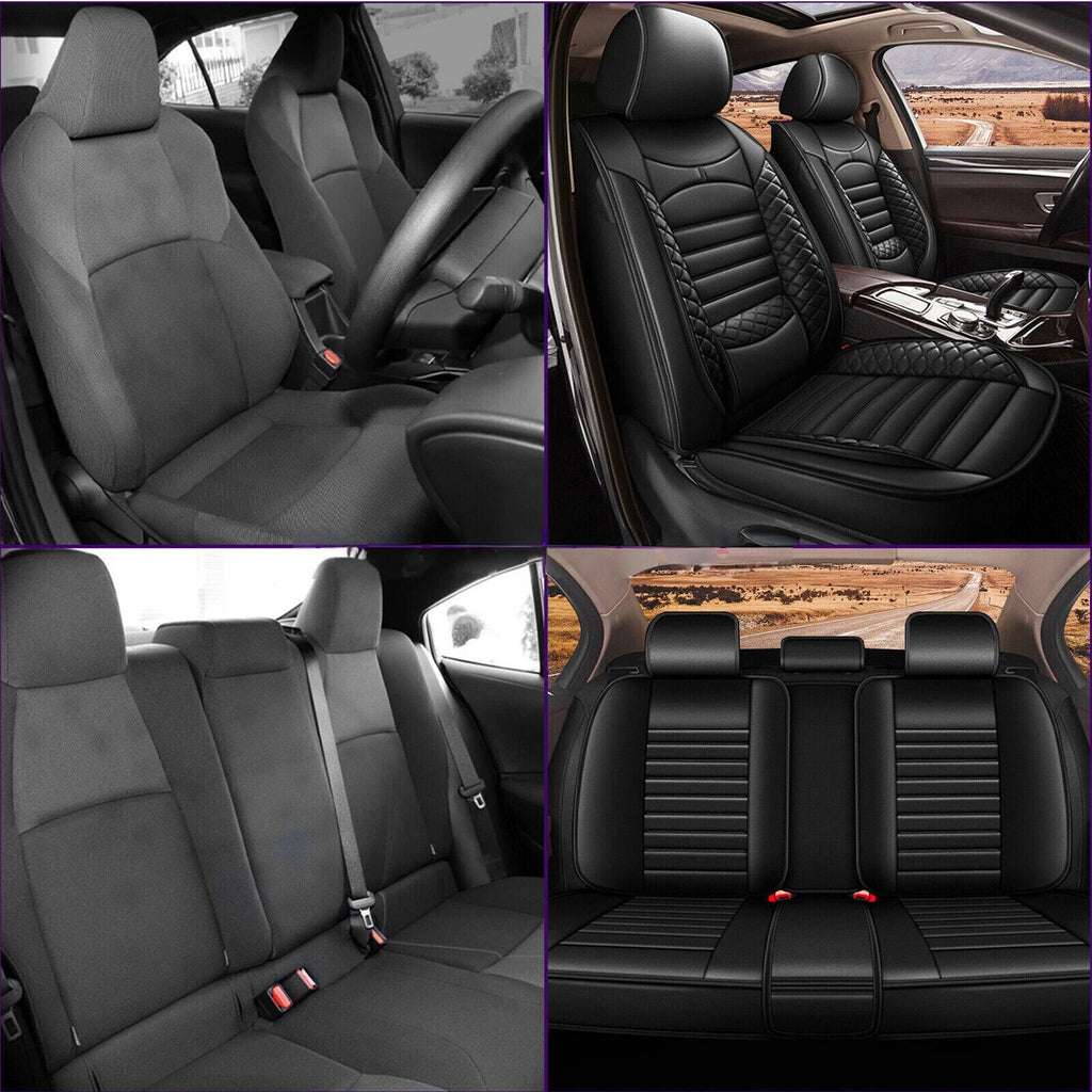 For Honda Full Set Car 5-Seat Covers Waterproof PU Leather Cushion Pad US