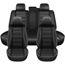 Load image into Gallery viewer, For Honda Quilted Car Pu Black Leather Cushion Full Set 5-Seat Covers