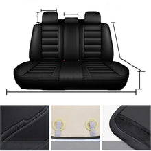 Load image into Gallery viewer, For Honda Quilted Car Pu Black Leather Cushion Full Set 5-Seat Covers