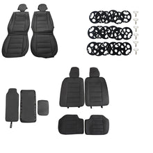 Load image into Gallery viewer, For Honda Quilted Car Pu Black Leather Cushion Full Set 5-Seat Covers