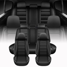 Load image into Gallery viewer, For Honda Quilted Car Pu Black Leather Cushion Full Set 5-Seat Covers