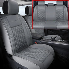 Load image into Gallery viewer, For Ford Full Set Gray PU Leather Car 5 Seat Covers Cushion Protector