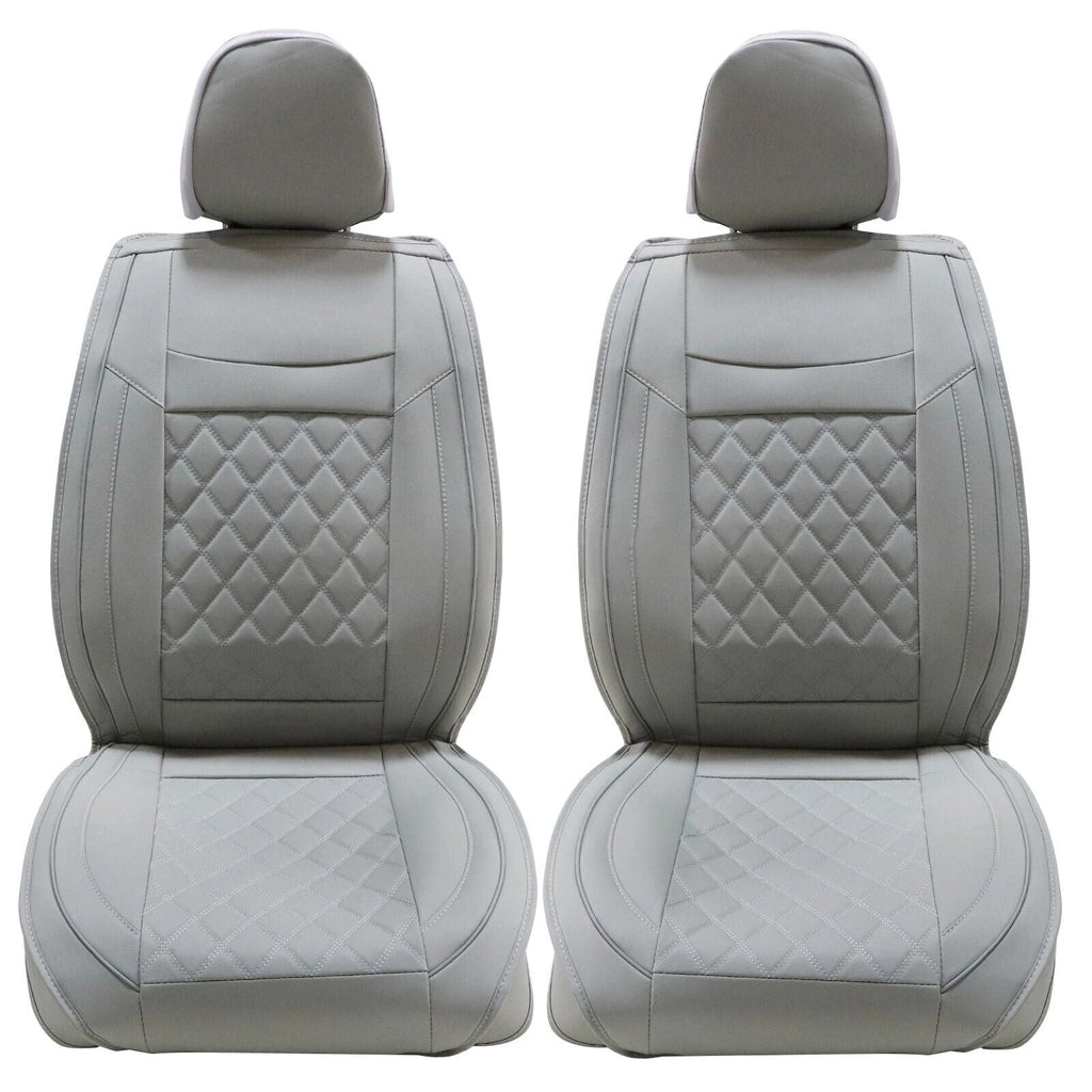 For Ford Full Set Gray PU Leather Car 5 Seat Covers Cushion Protector