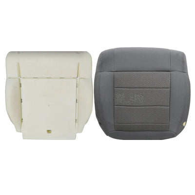 For 2007-2010 Jeep Wrangler Sahara Front Bottom Seat Cover / Foam Cushion Gray