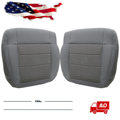 For 2007-2010 Jeep Wrangler Sahara Front Bottom Seat Cover / Foam Cushion Gray