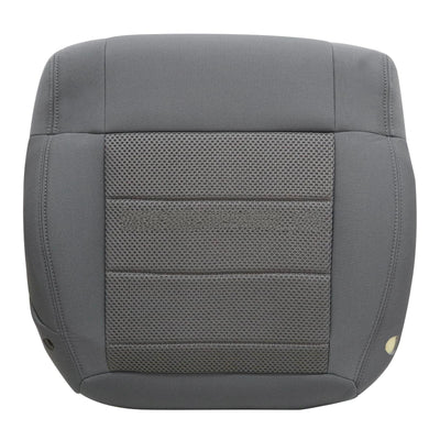 For 2007-2010 Jeep Wrangler Sahara Front Bottom Seat Cover / Foam Cushion Gray