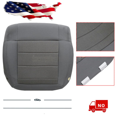 For 2007-2010 Jeep Wrangler Sahara Front Bottom Seat Cover / Foam Cushion Gray