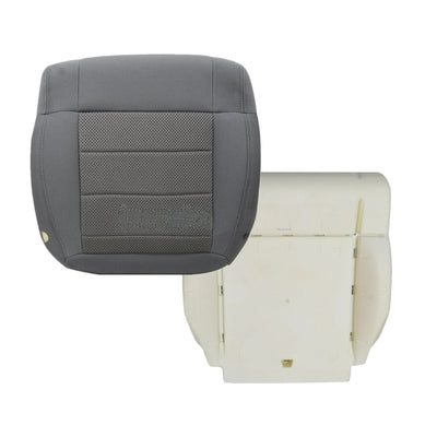 For 2007-2010 Jeep Wrangler Sahara Front Bottom Seat Cover / Foam Cushion Gray