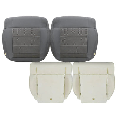 For 2007-2010 Jeep Wrangler Sahara Front Bottom Seat Cover / Foam Cushion Gray