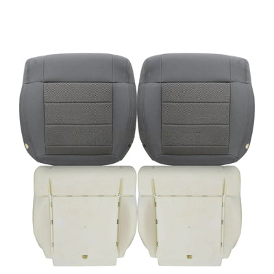 For 2007-2010 Jeep Wrangler Sahara Front Bottom Seat Cover / Foam Cushion Gray