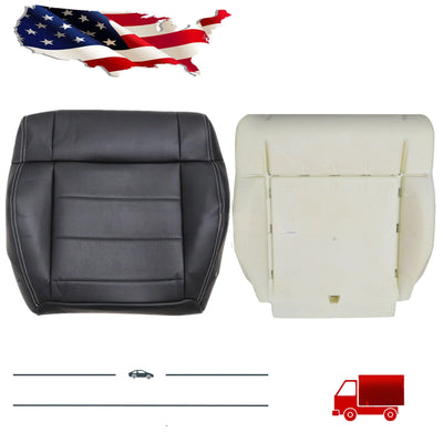 For 2007-2010 Jeep Wrangler Sahara Front Bottom Seat Cover / Foam Cushion Black