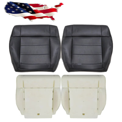 For 2007-2010 Jeep Wrangler Sahara Front Bottom Seat Cover / Foam Cushion Black