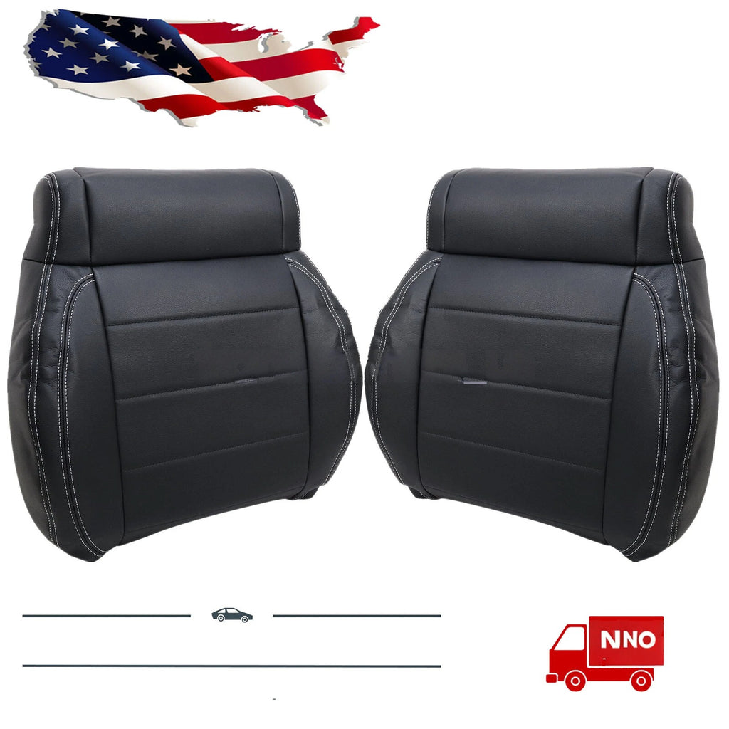 Driver / Passenger Leather Seat Cover Black ALX9 for Jeep Wrangler 2008-2012