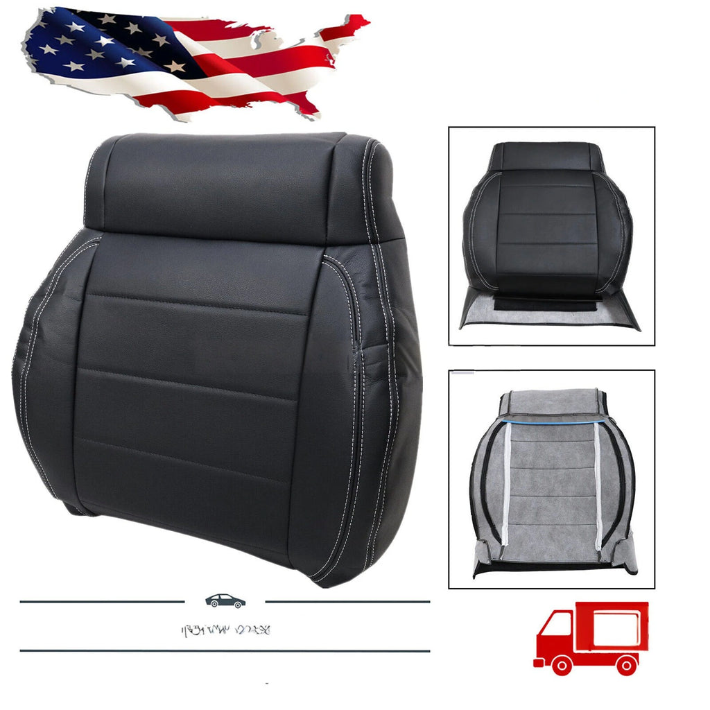 Driver / Passenger Leather Seat Cover Black ALX9 for Jeep Wrangler 2008-2012