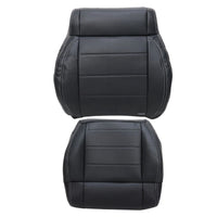 Driver / Passenger Leather Seat Cover Black ALX9 for Jeep Wrangler 2008-2012