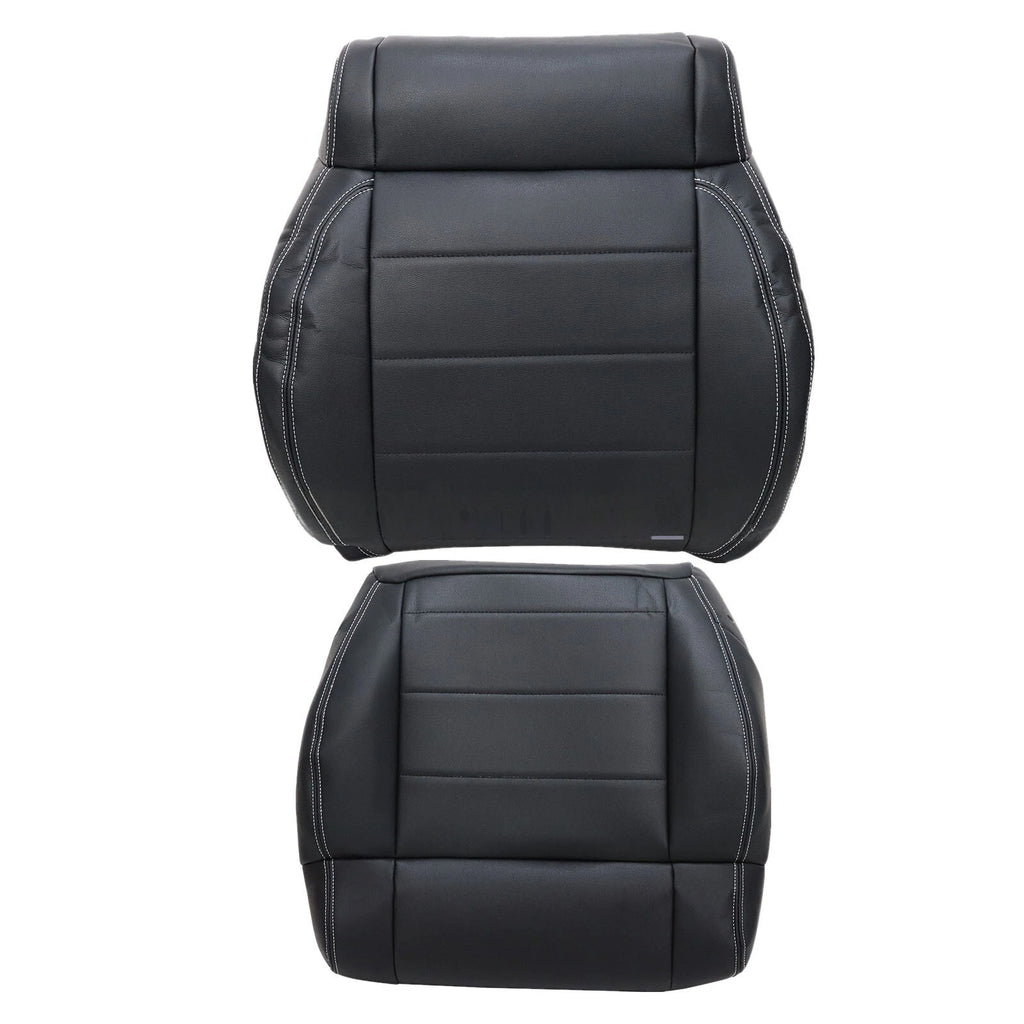 Driver / Passenger Leather Seat Cover Black ALX9 for Jeep Wrangler 2008-2012