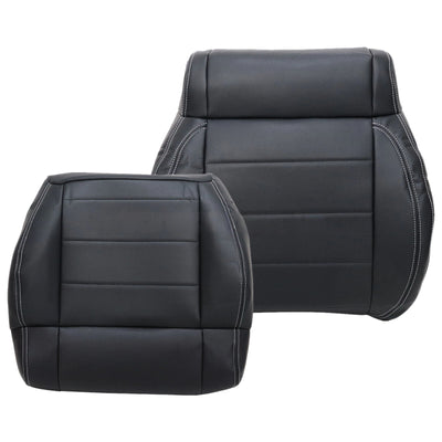 Driver / Passenger Leather Seat Cover Black ALX9 for Jeep Wrangler 2007-2012