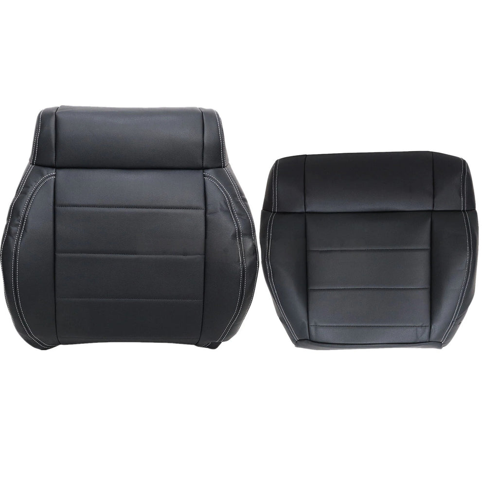 Driver / Passenger Leather Seat Cover Black ALX9 for Jeep Wrangler 2008-2012