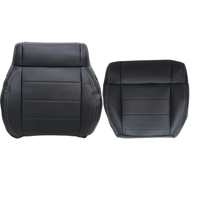 Driver / Passenger Leather Seat Cover Black ALX9 for Jeep Wrangler 2007-2012