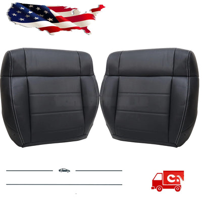 Driver / Passenger Leather Seat Cover Black ALX9 for Jeep Wrangler 2007-2012