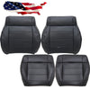 Driver / Passenger Leather Seat Cover Black ALX9 for Jeep Wrangler 2008-2012
