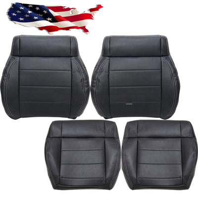 Driver / Passenger Leather Seat Cover Black ALX9 for Jeep Wrangler 2007-2012