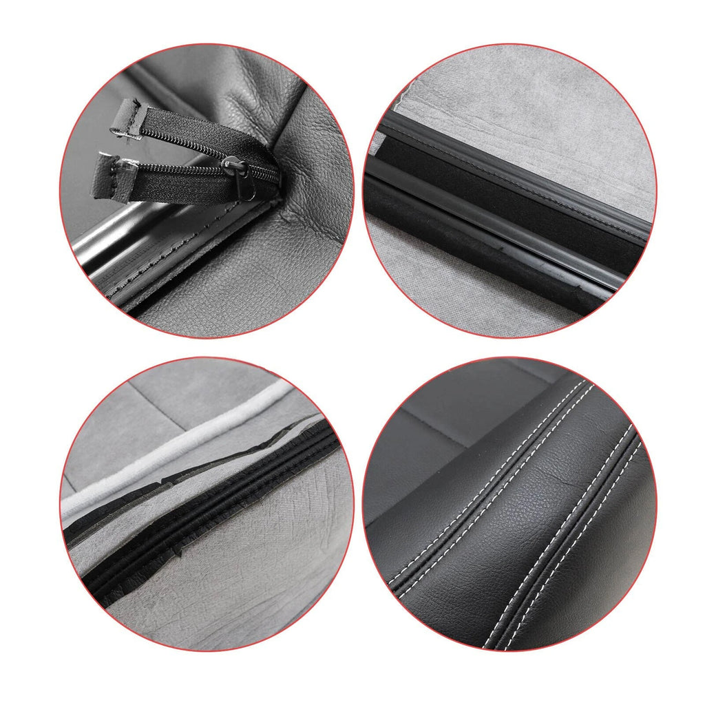 Driver / Passenger Leather Seat Cover Black ALX9 for Jeep Wrangler 2008-2012