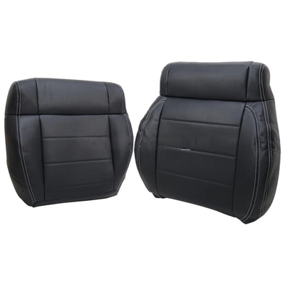 Driver / Passenger Leather Seat Cover Black ALX9 for Jeep Wrangler 2007-2012