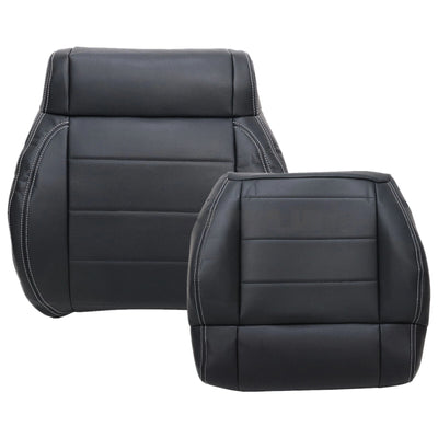 Driver / Passenger Leather Seat Cover Black ALX9 for Jeep Wrangler 2007-2012