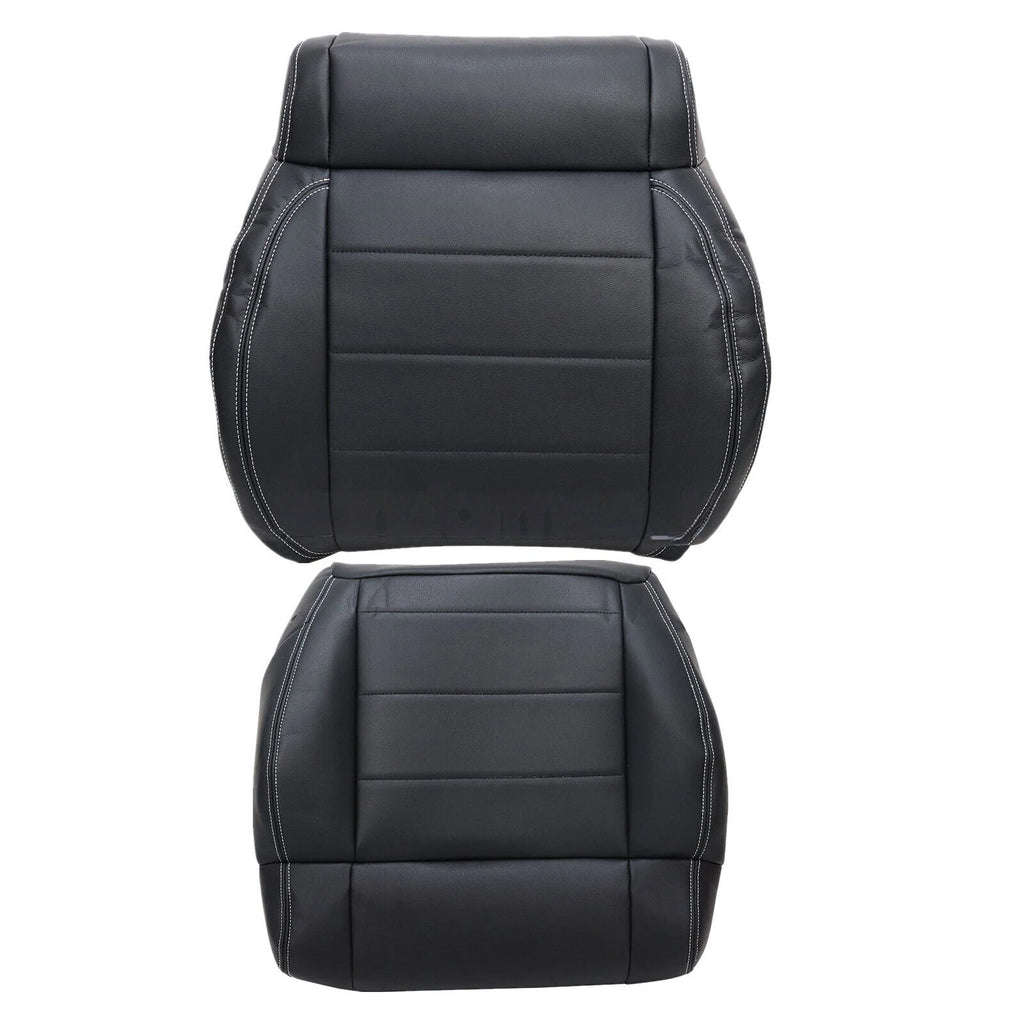 Driver / Passenger Leather Seat Cover Black ALX9 for Jeep Wrangler 2008-2012