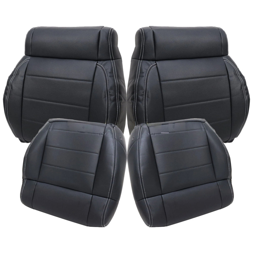 Driver / Passenger Leather Seat Cover Black ALX9 for Jeep Wrangler 2008-2012